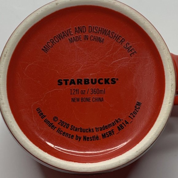 Starbucks Holiday Red Poinsettia Christmas 12 Oz Ounce Coffee Mug Cup - Picture 4 of 4